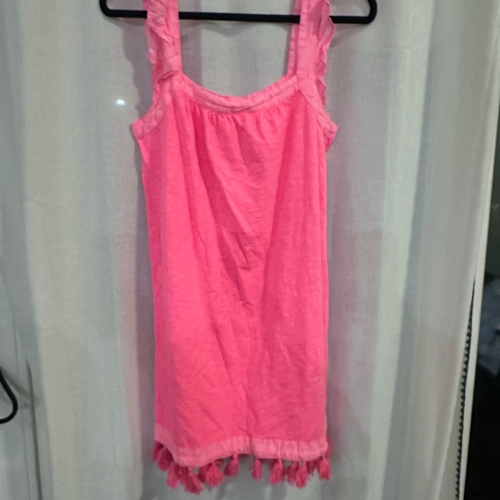 Vineyard Vines Ruffle Linen Cover-Up Neon Rosa NWT XS